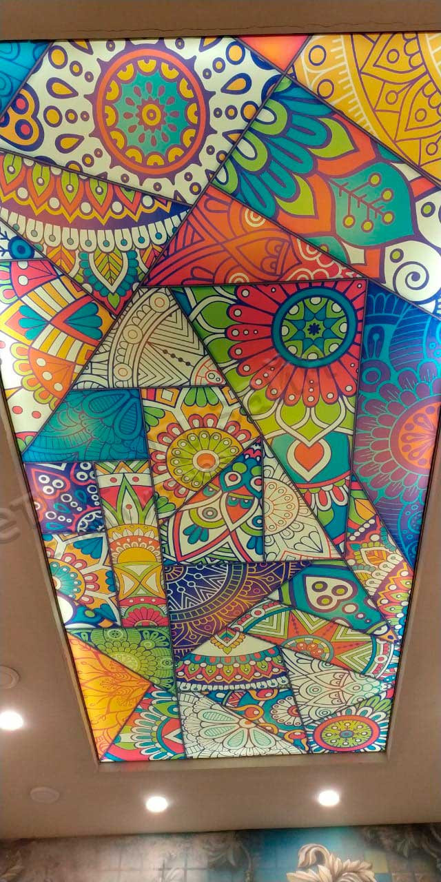 Натяжные потолки с рисунком