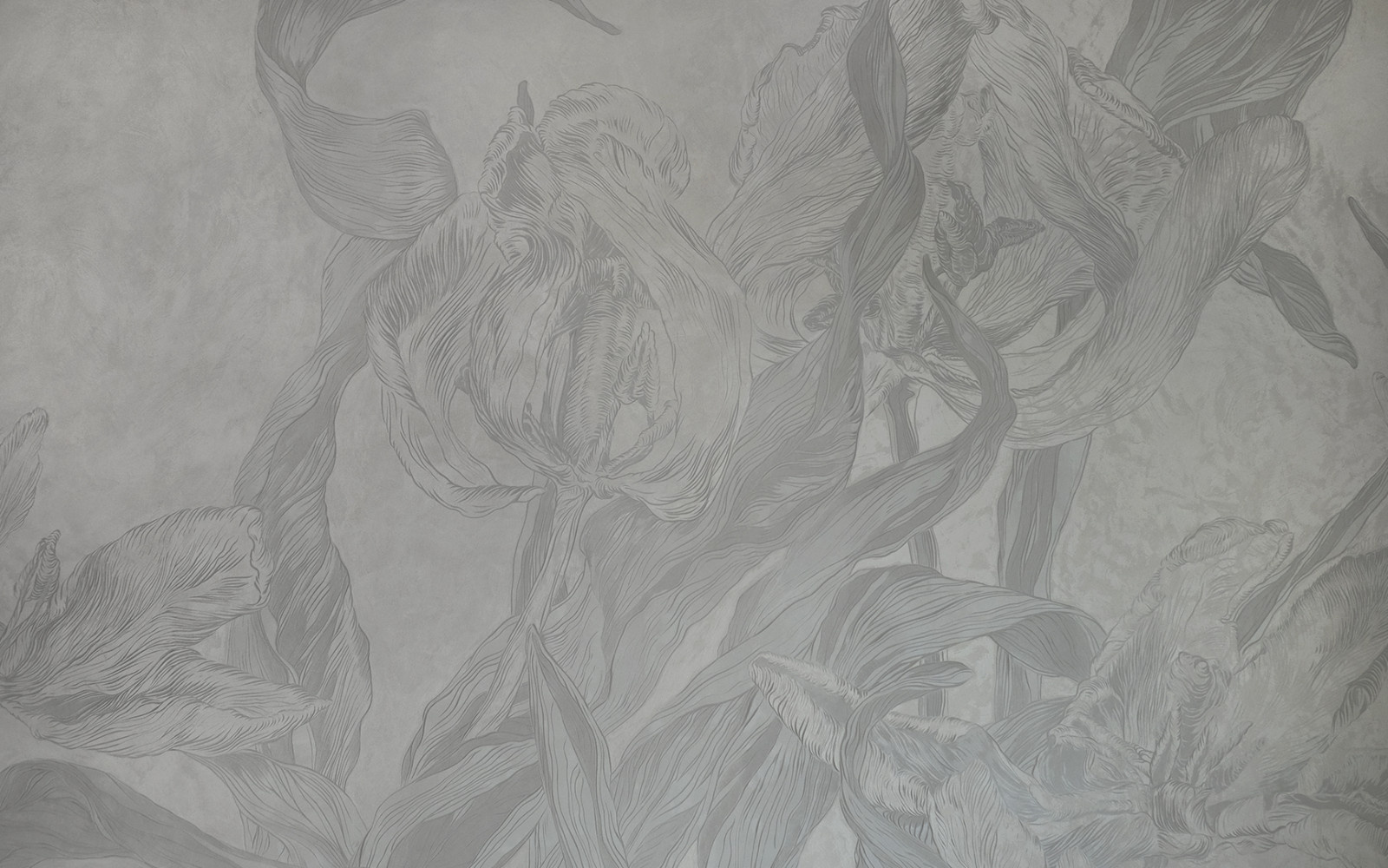 Sgraffito (сграффито) "Увядающие тюльпаны"