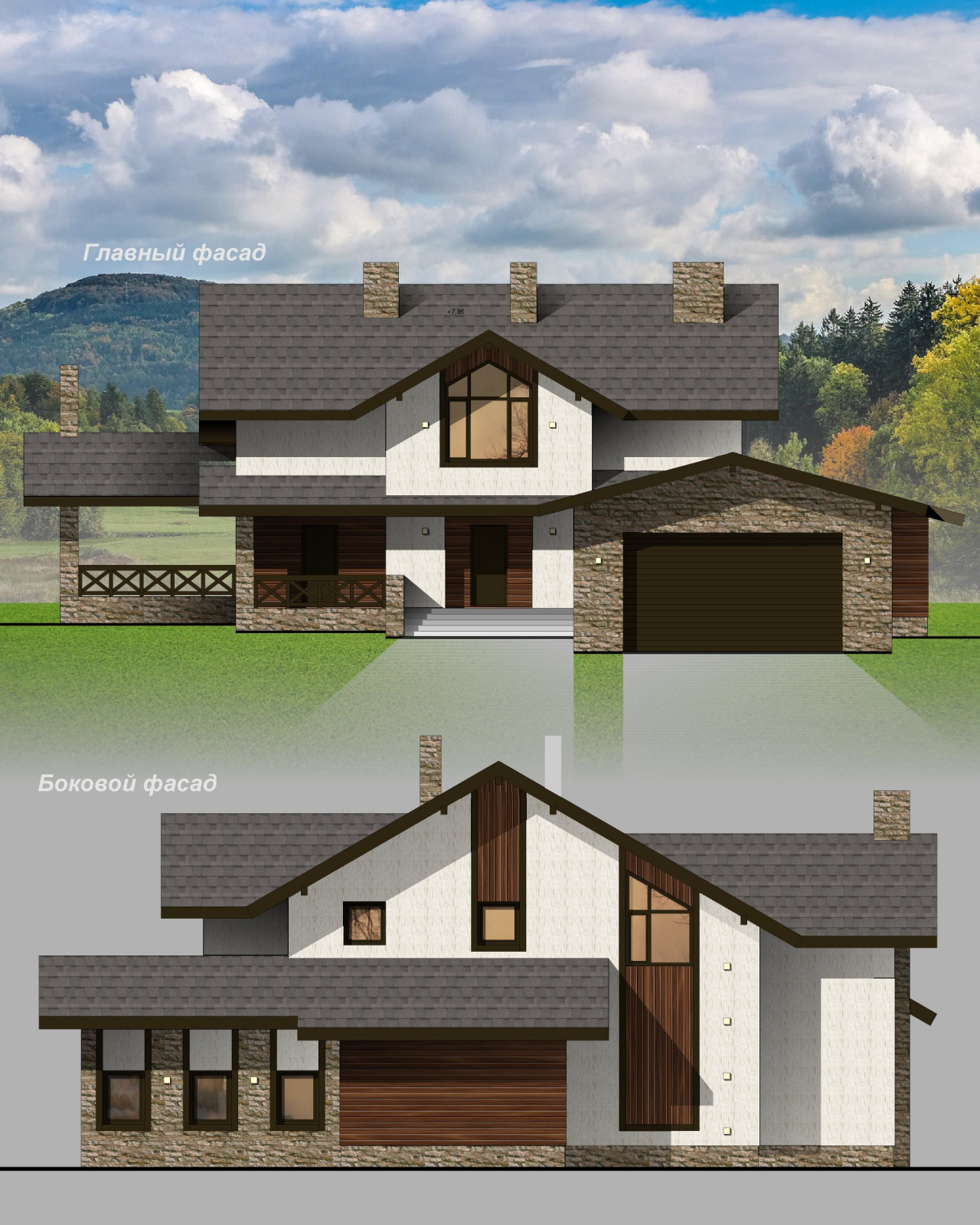 Проект загородного дома 315м2