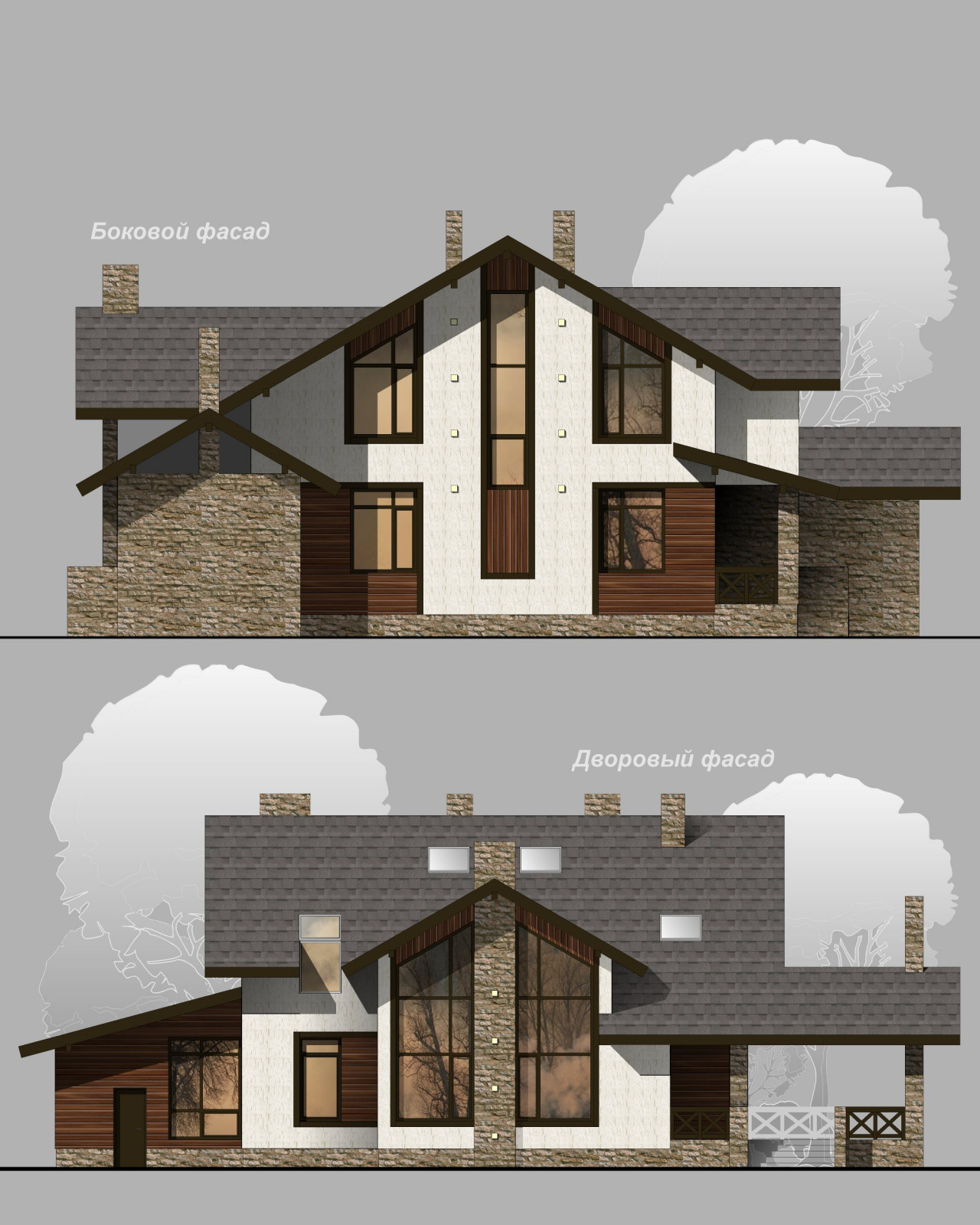 Проект загородного дома 315м2