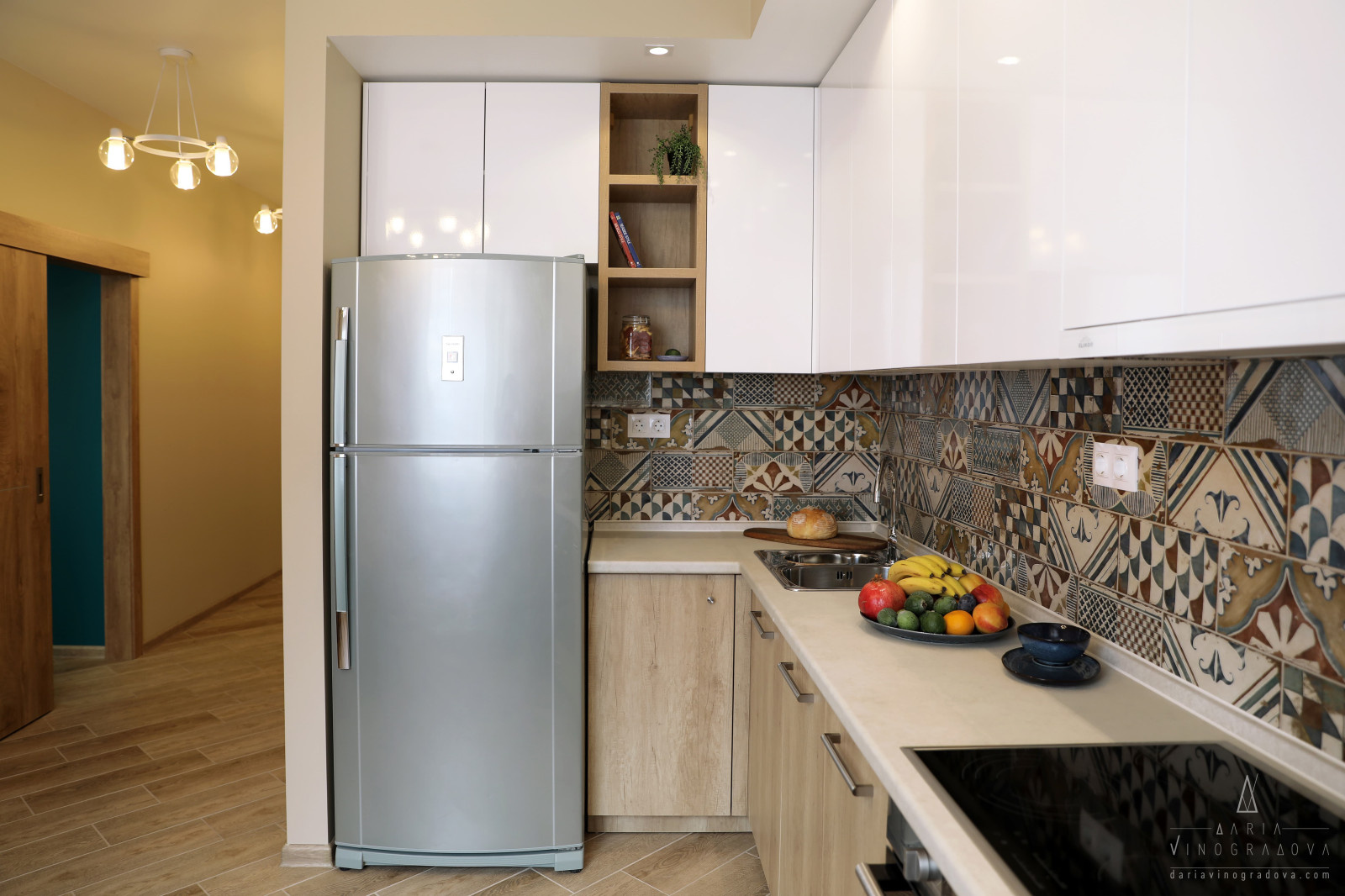 Квартира с бирюзовой спальней