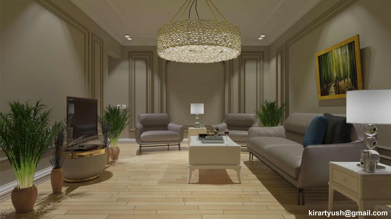 Hall in the neo classic style
