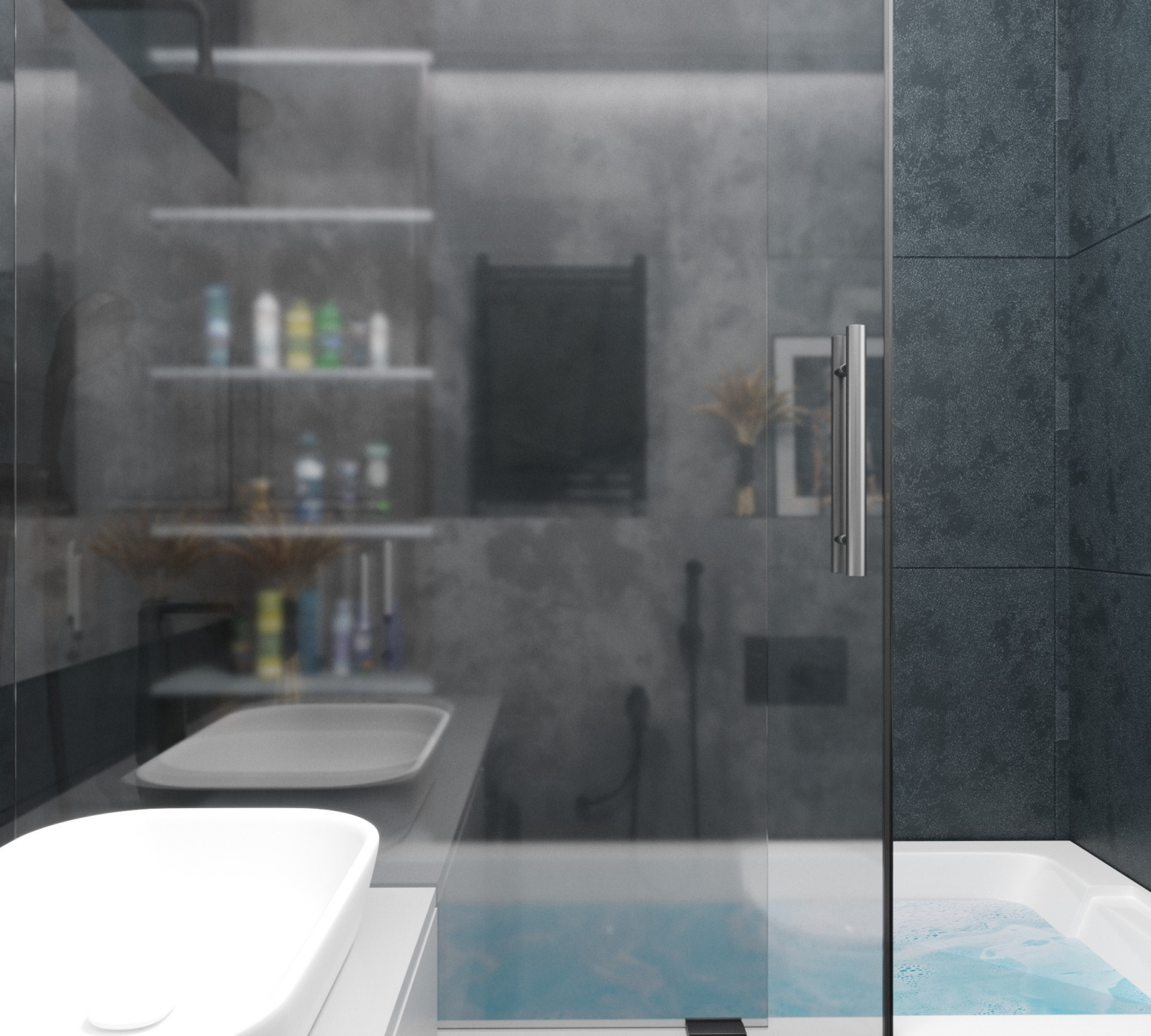 Black and white apartment