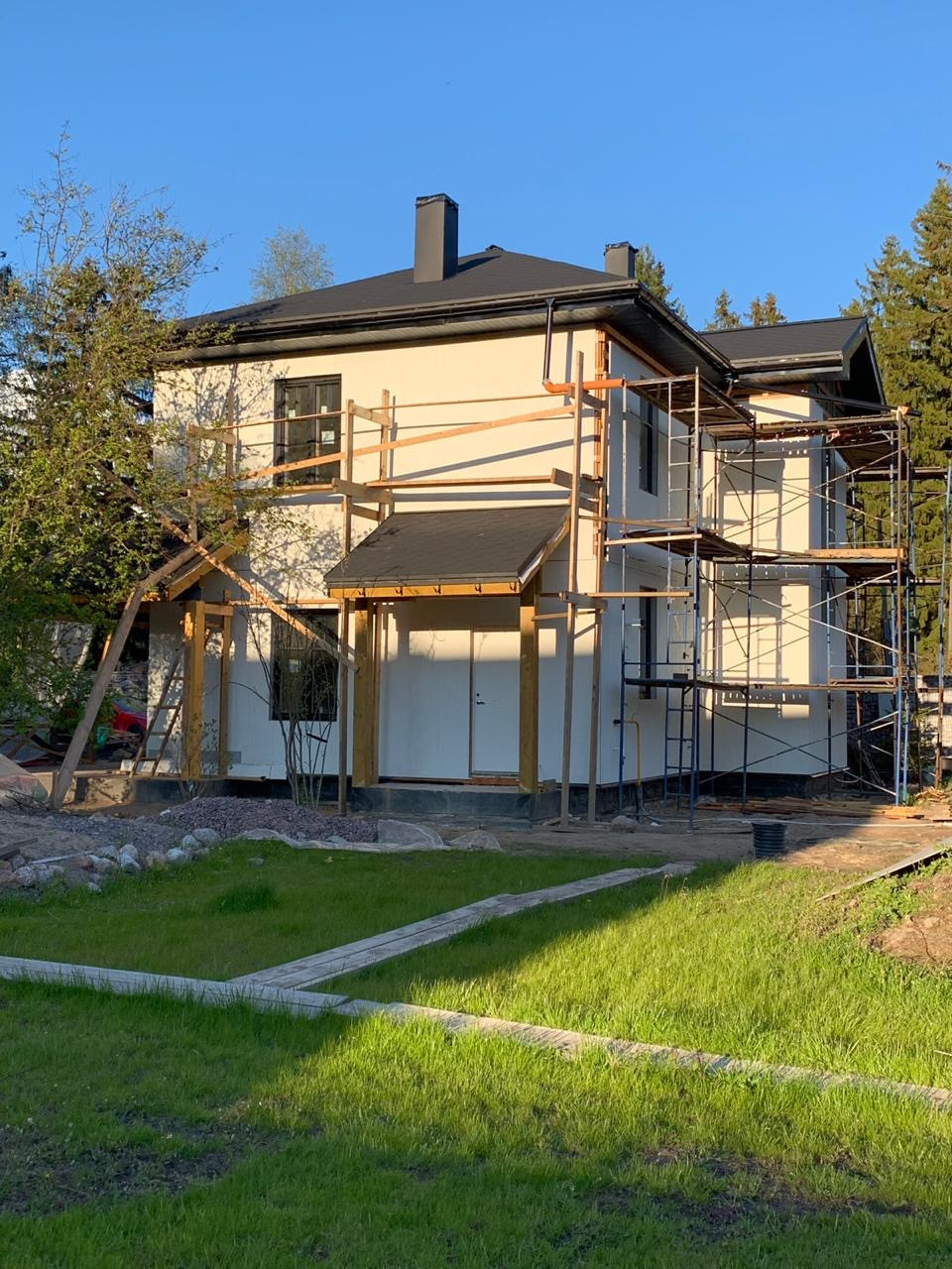 Загородное строительство домов из газобетона и кирпича