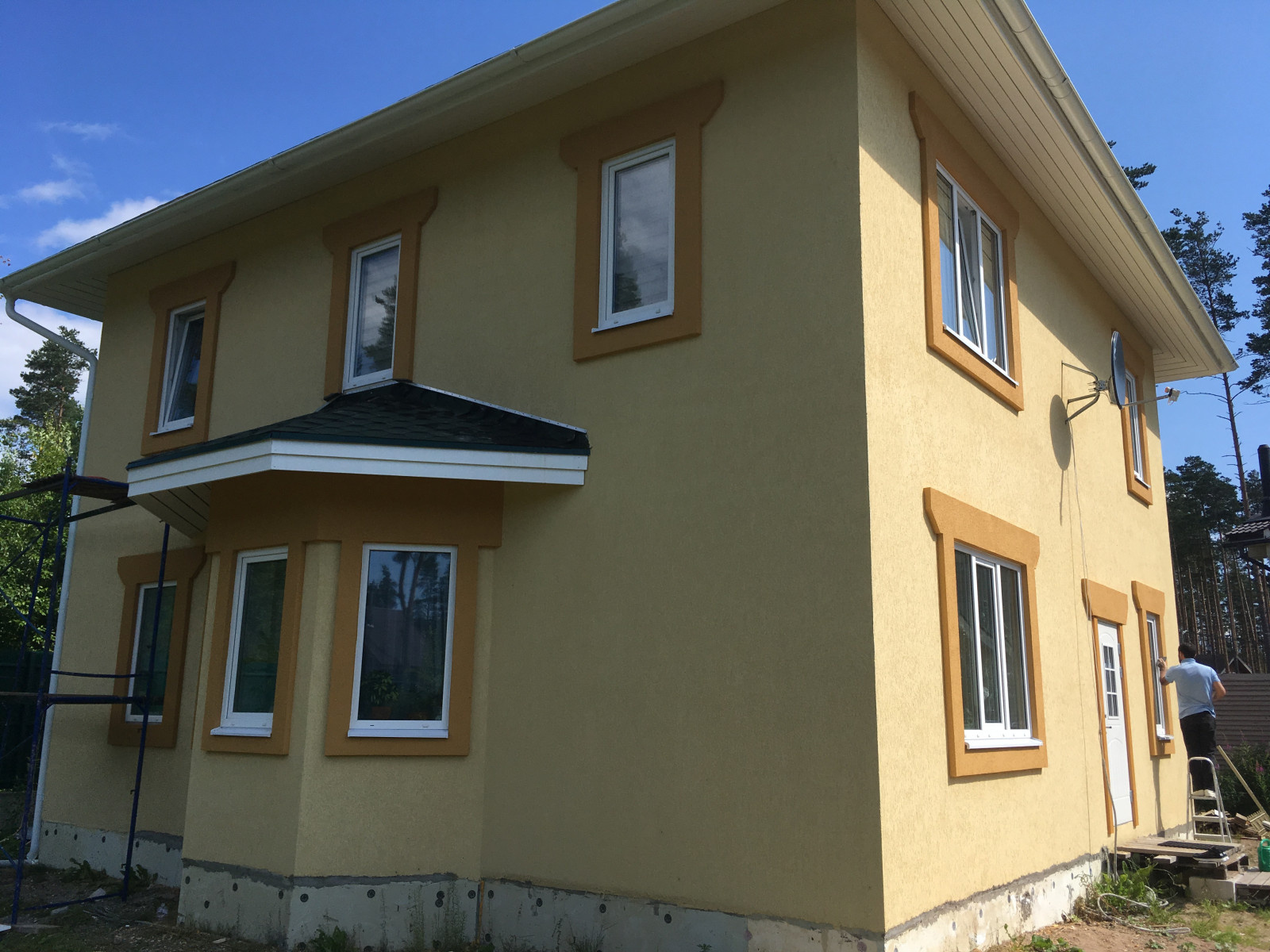 Загородное строительство домов из газобетона и кирпича