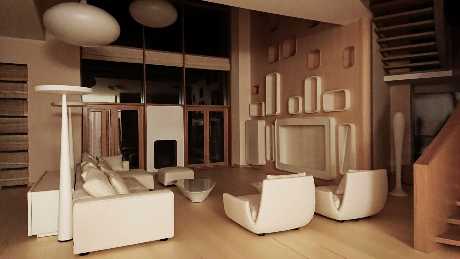 House in a pine forest