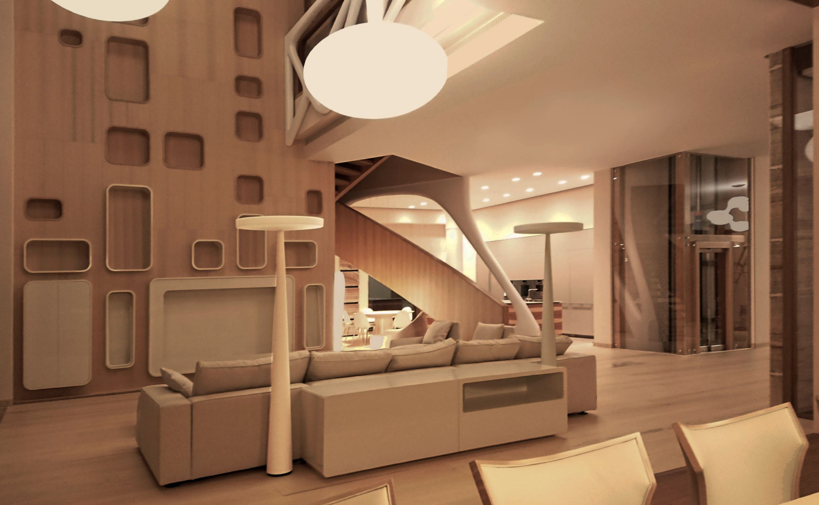 House in a pine forest