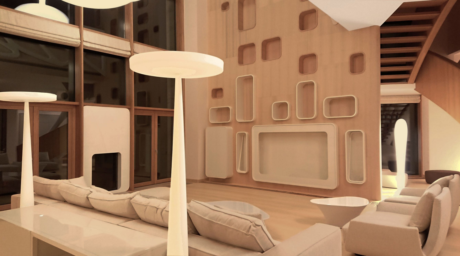 House in a pine forest