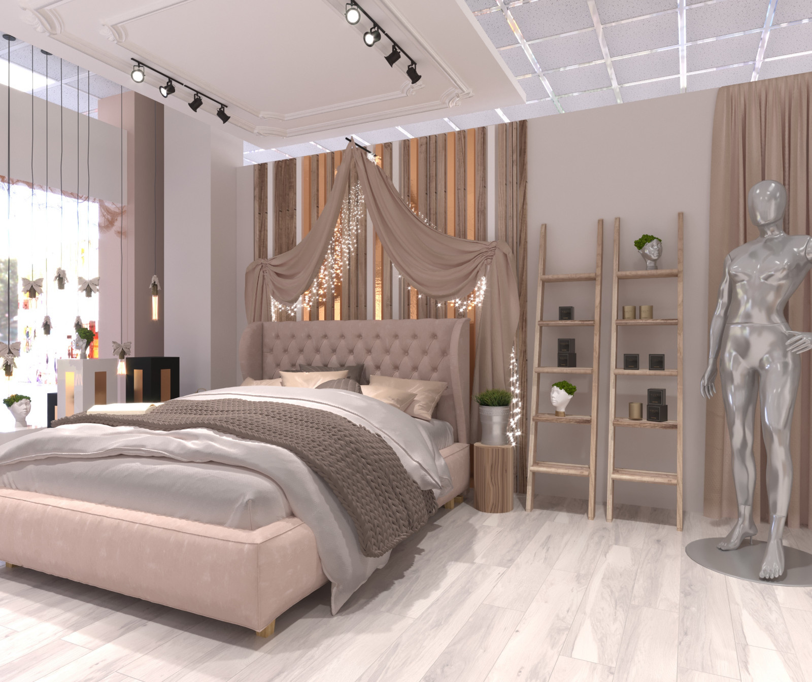 Дизайн-проект интерьера магазина премиального текстиля"VESTA"  в ТВК "Большая Ме