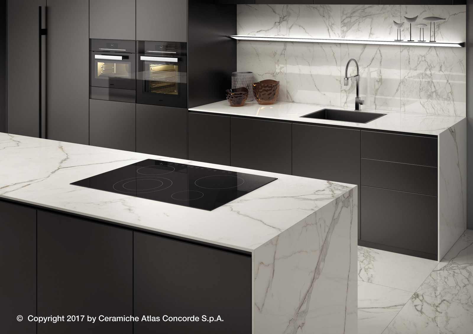 Столешницы из керамогранита клееные