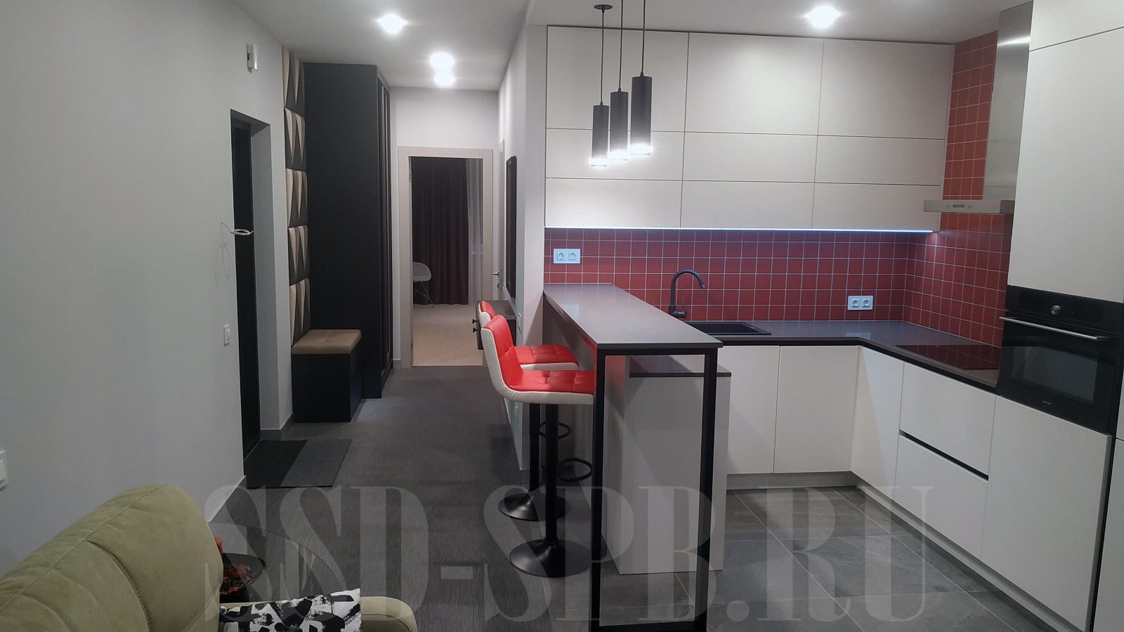 однокомнатная комнатная квартира. Площадь 45м2.