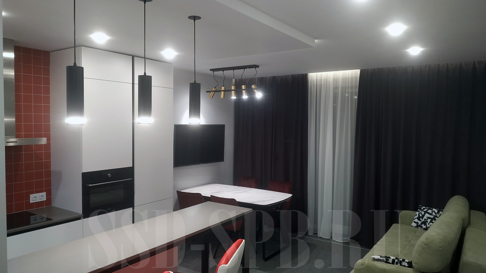 однокомнатная комнатная квартира. Площадь 45м2.