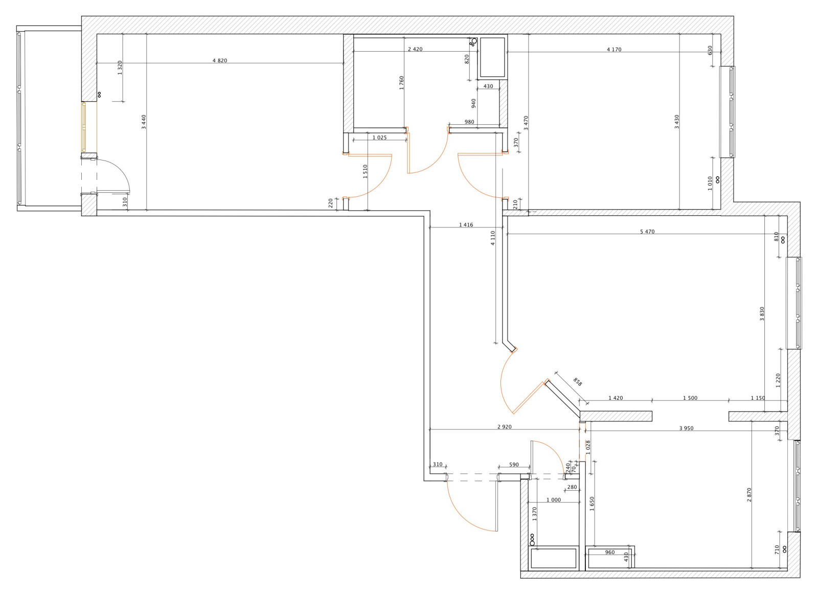 3к кв на ул.Ушинского (в работе)