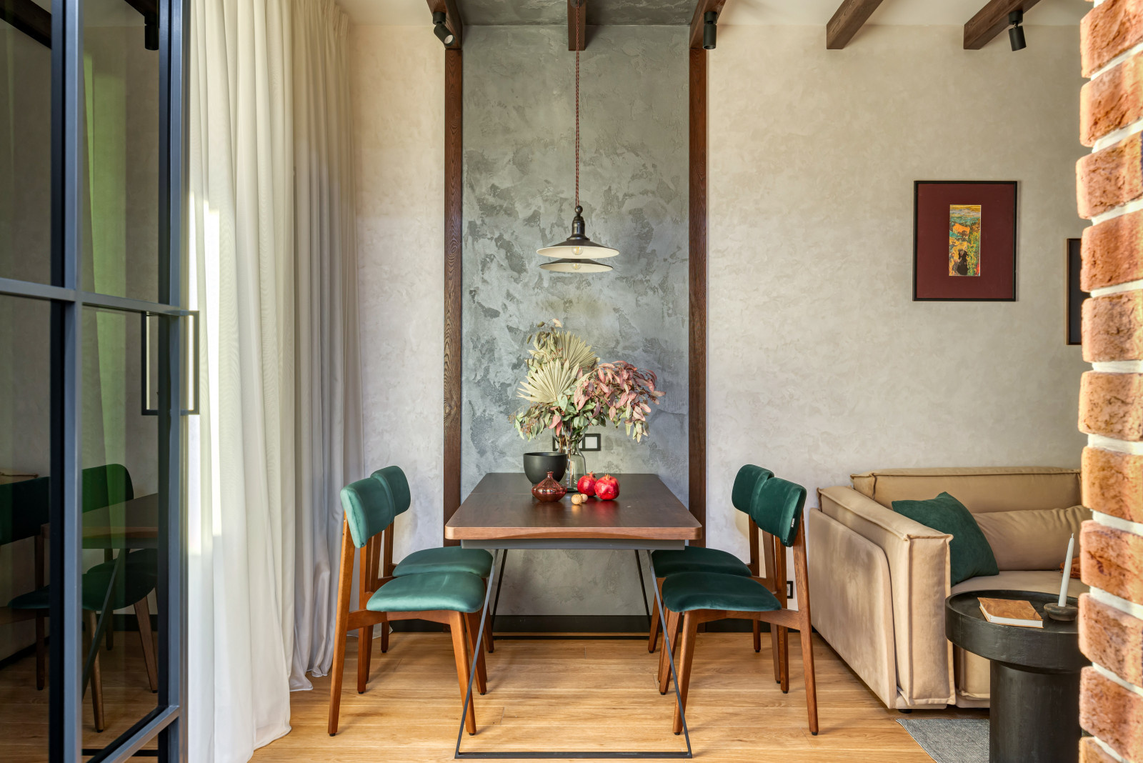 Проект недели: Кухня-гостиная с брутальными материалами