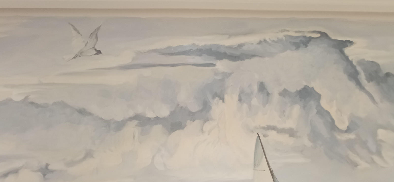 Роспись в интерьере "Жемчужный стаксель"