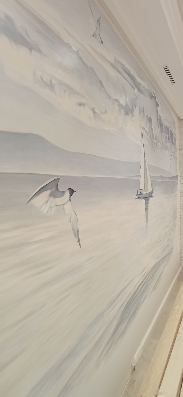 Роспись в интерьере "Жемчужный стаксель"