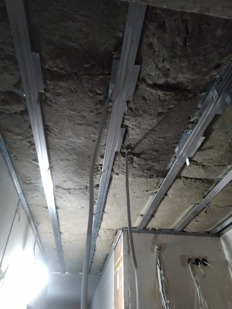 Звукоизоляция потолка и стен 151 м2 Дизельный проезд