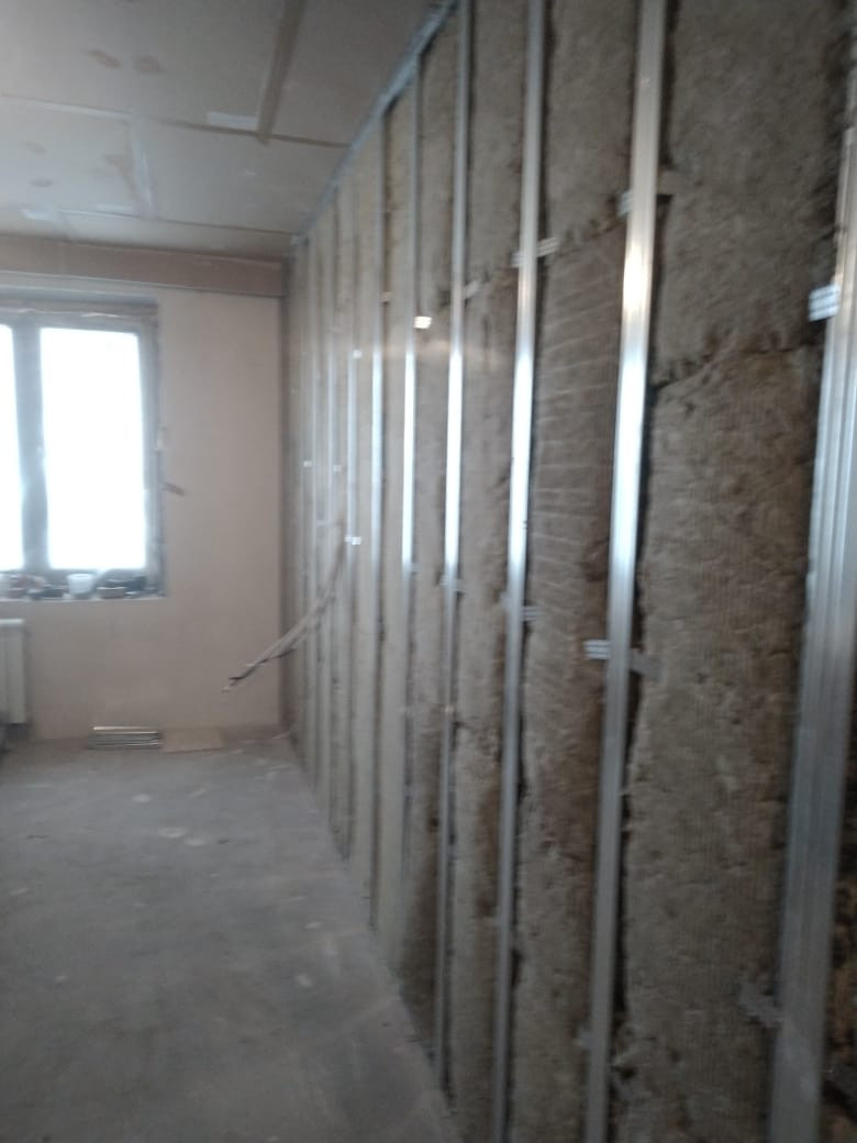 Звукоизоляция потолка и стен 151 м2 Дизельный проезд