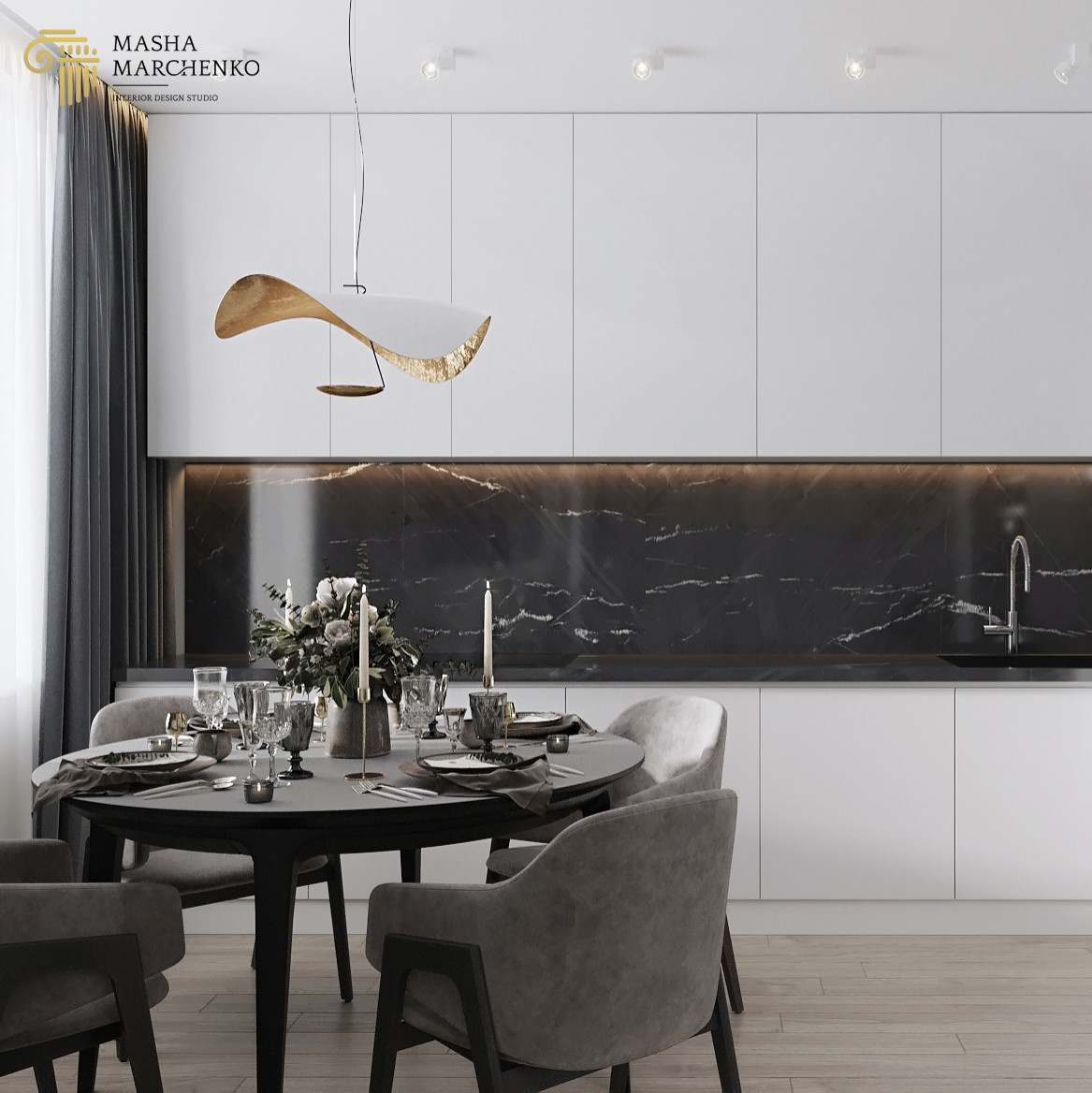 Квартира в ЖК "Галактика. Премиум", выполненная в современном стиле