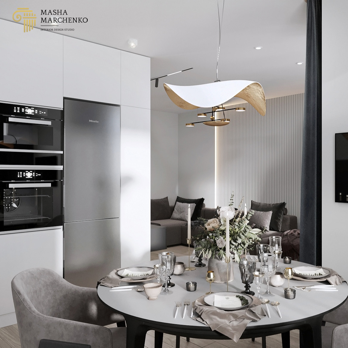 Квартира в ЖК "Галактика. Премиум", выполненная в современном стиле