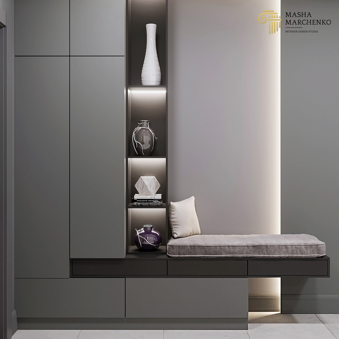 Квартира в ЖК "Галактика. Премиум", выполненная в современном стиле