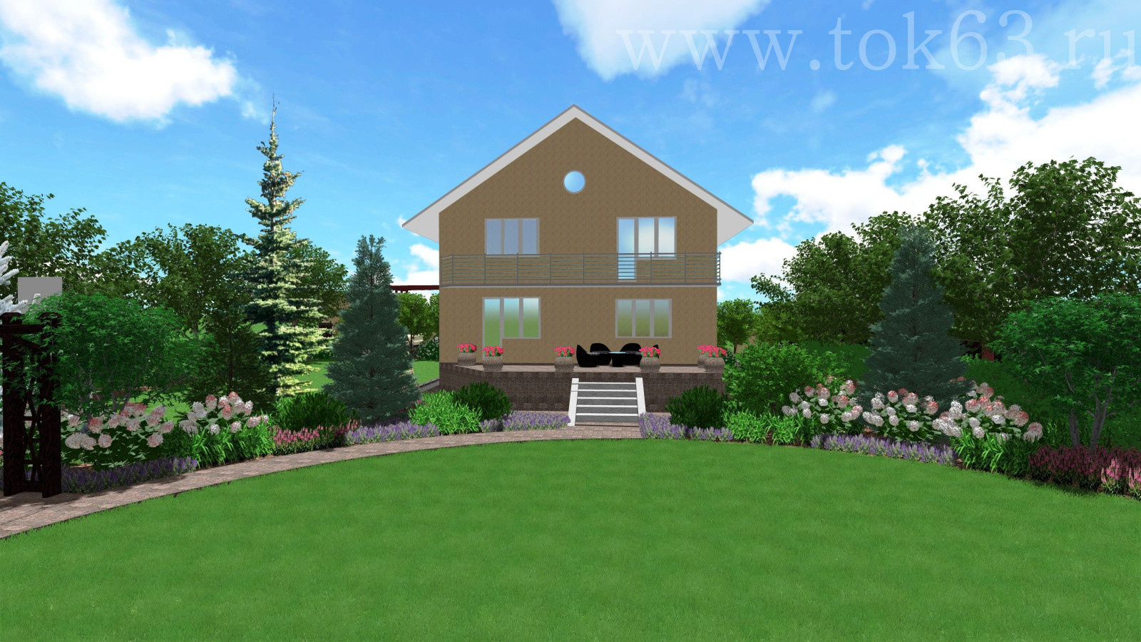 Ландшафтный проект 30 соток в Самаре