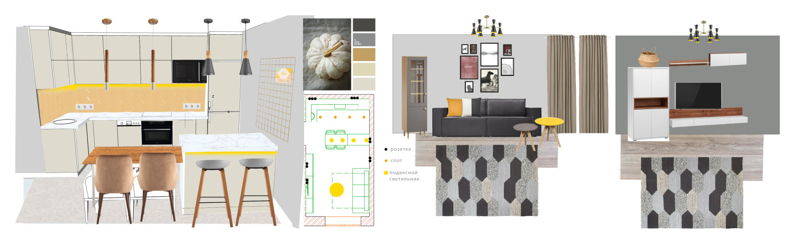 Gusarskaya Loft Renderings