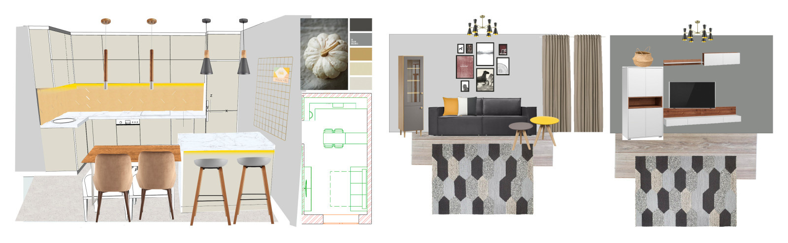 Gusarskaya Loft Renderings