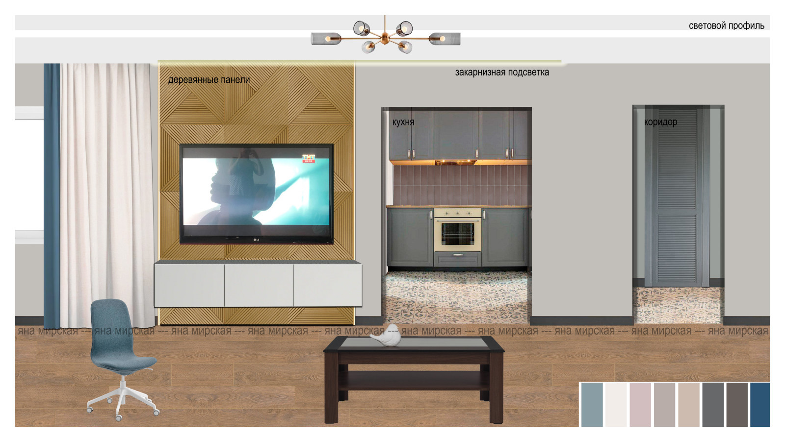 Дизайн квартиры из двух квартир