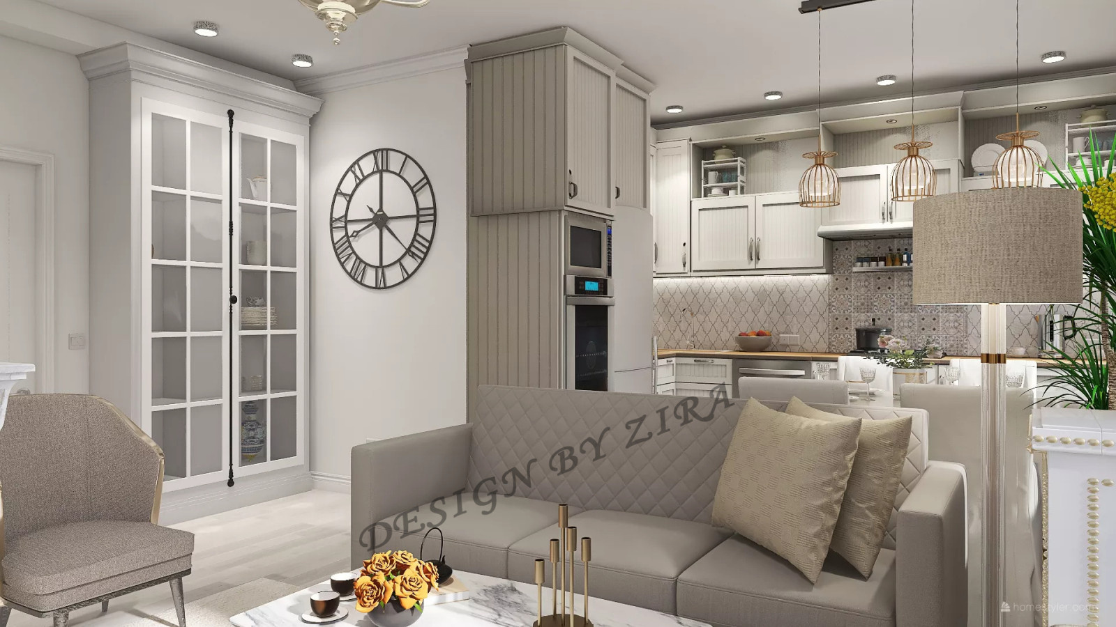 Обложка проекта: Кухня-гостиная