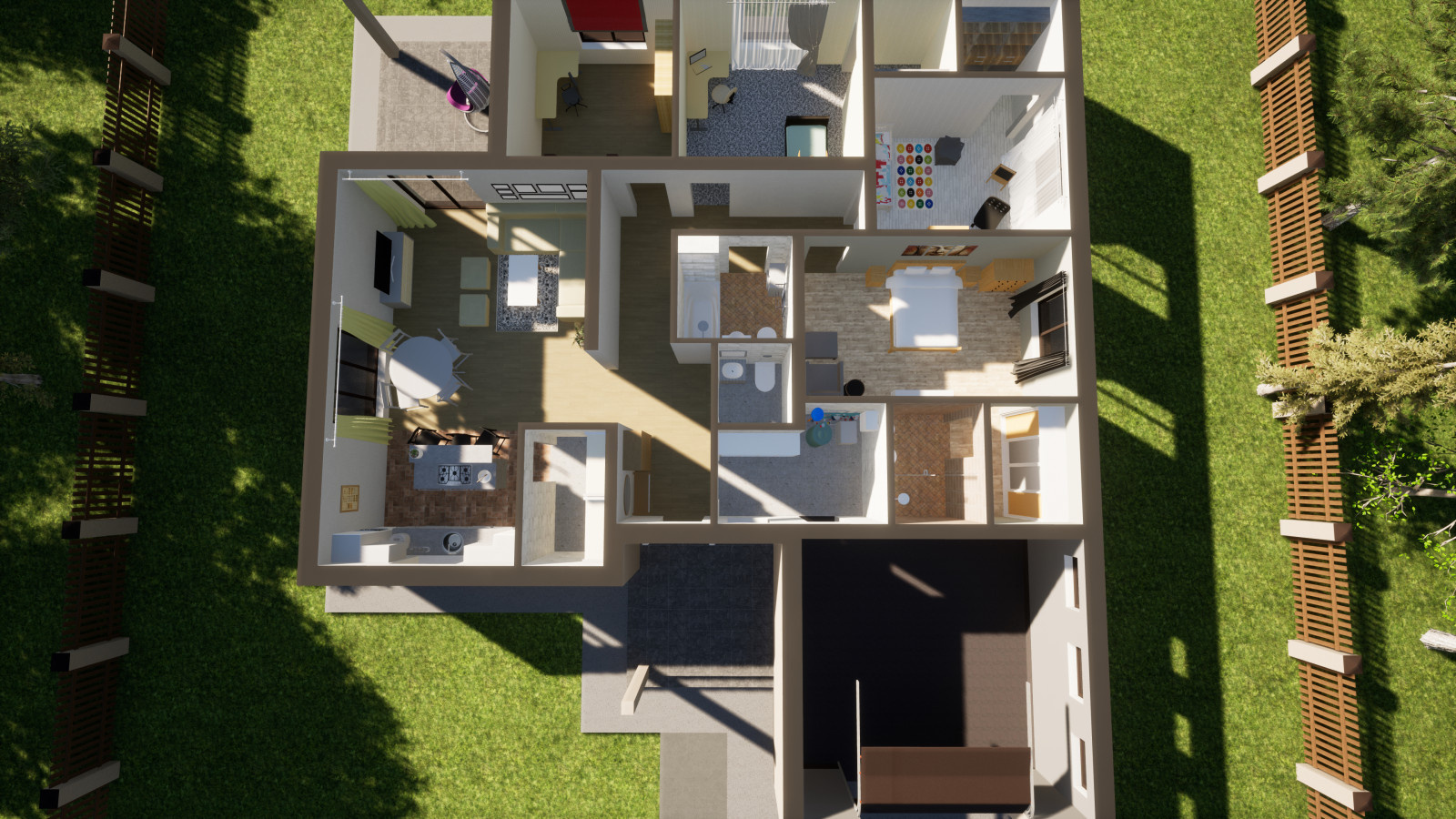 Классический дом с гаражом