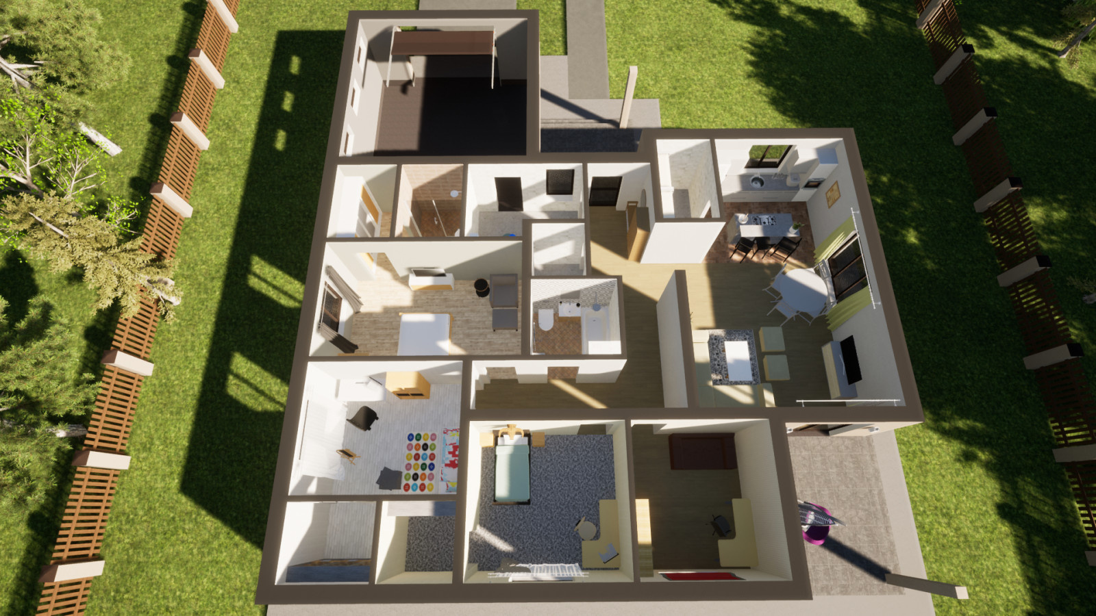 Классический дом с гаражом