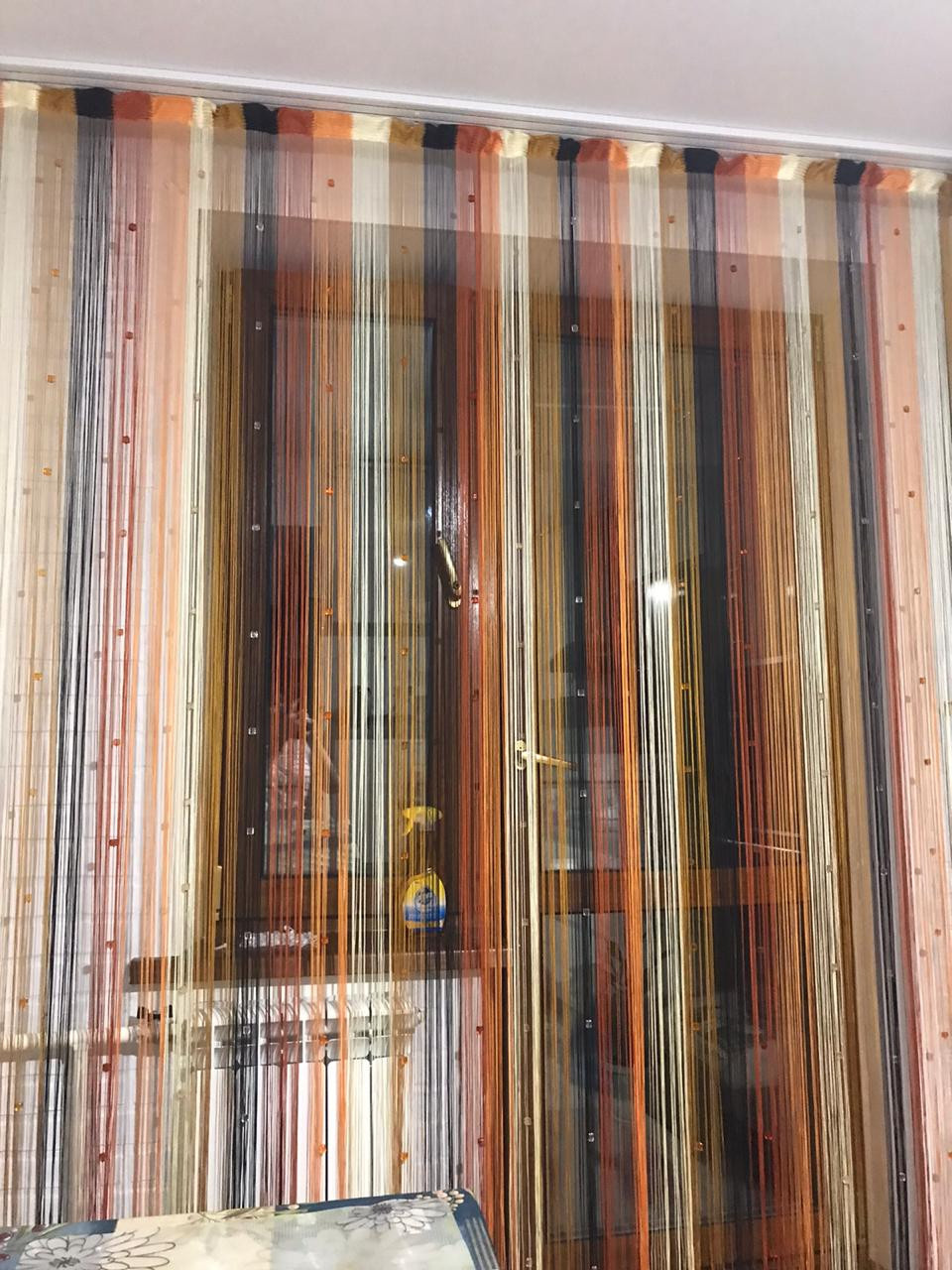 Нитяные шторы Nitiopt в интерьере кухни