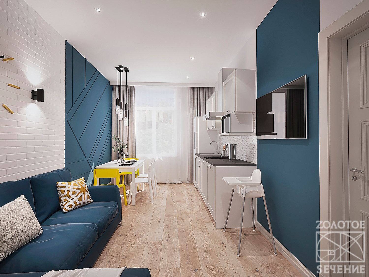 Скандинавские мотивы в квартире для коммерческих целей