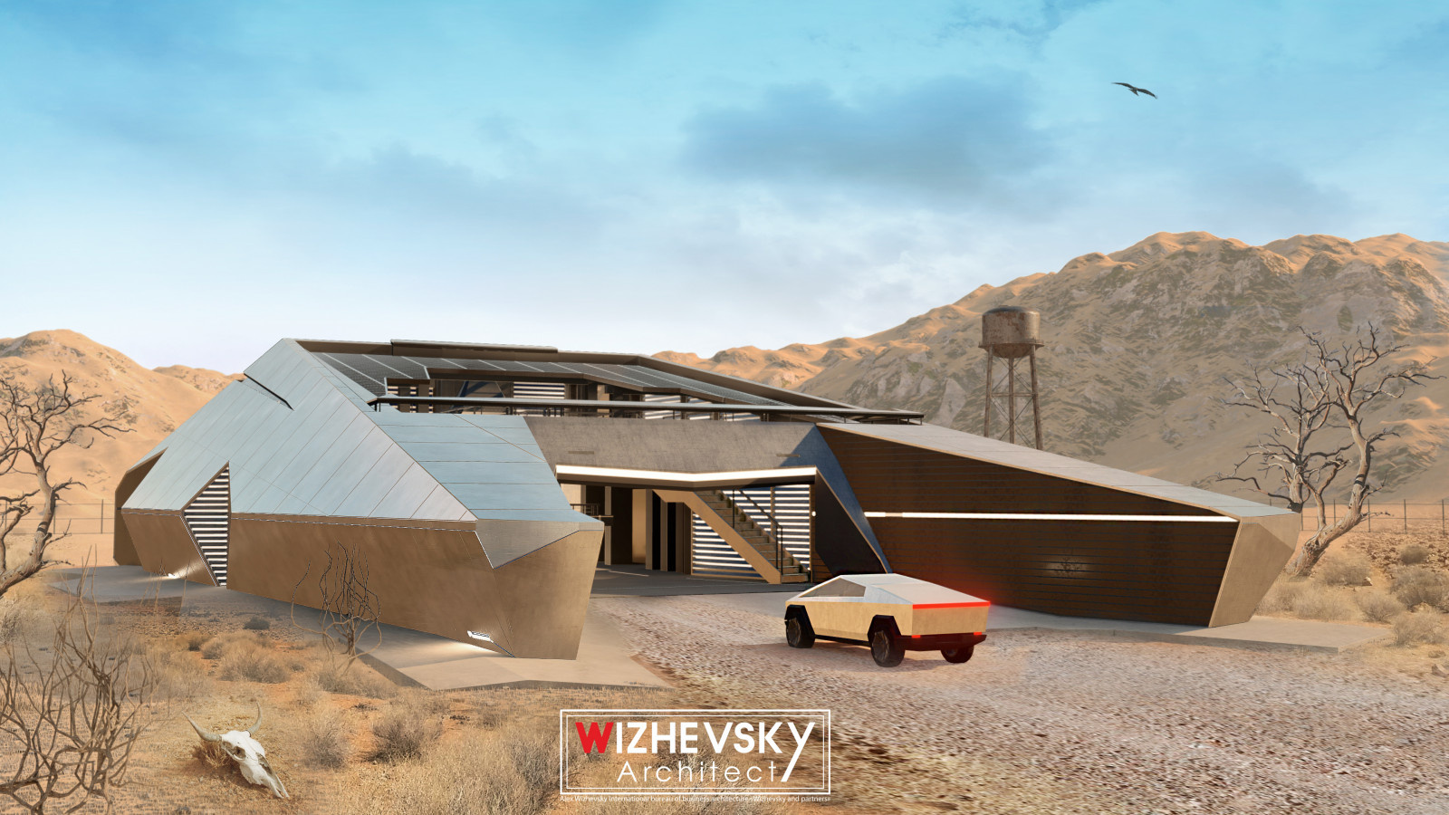 Cyberhouse and Cybertruck for the zombie Apocalypse