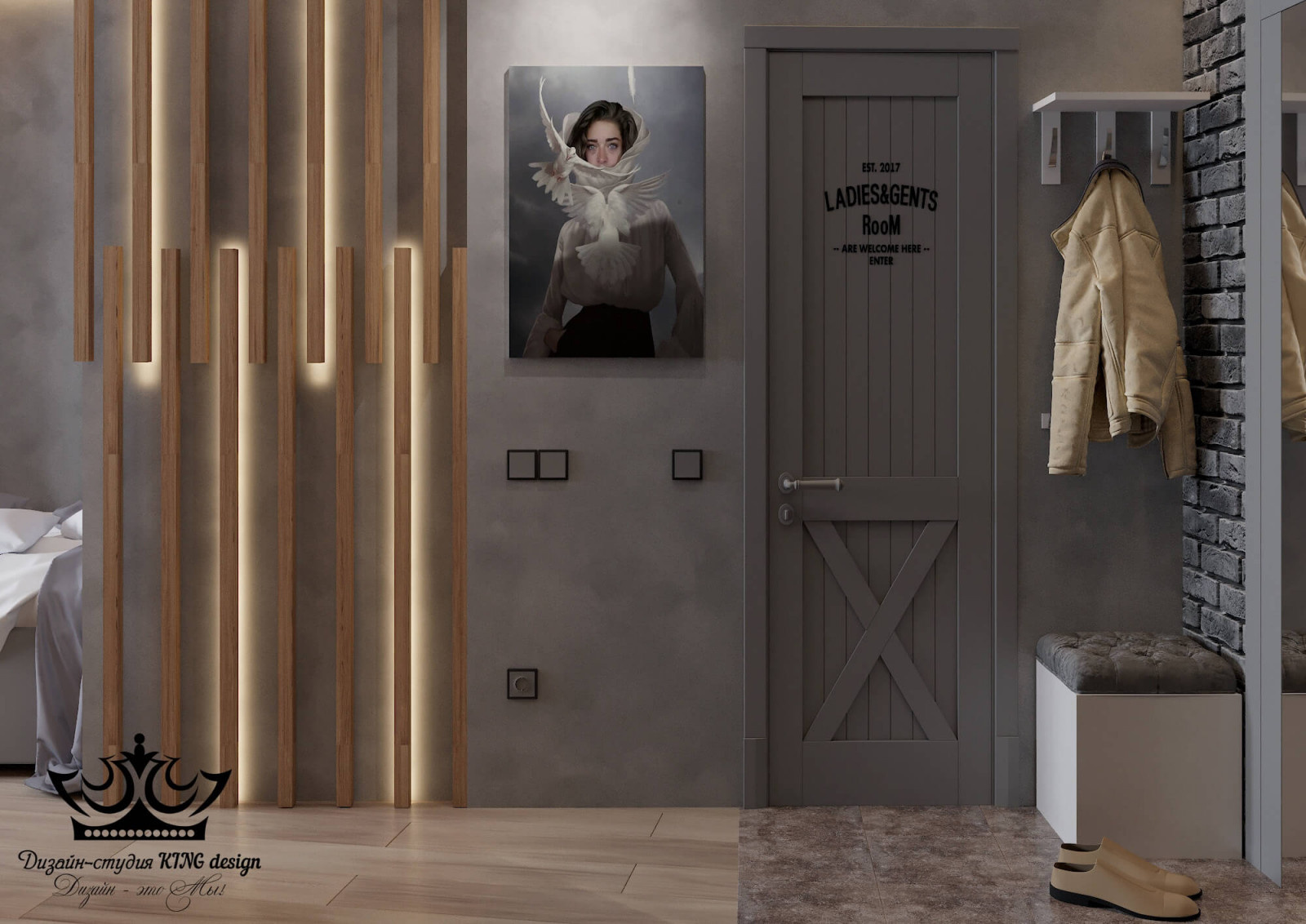 Маленькая студия с нестандартной планировкой