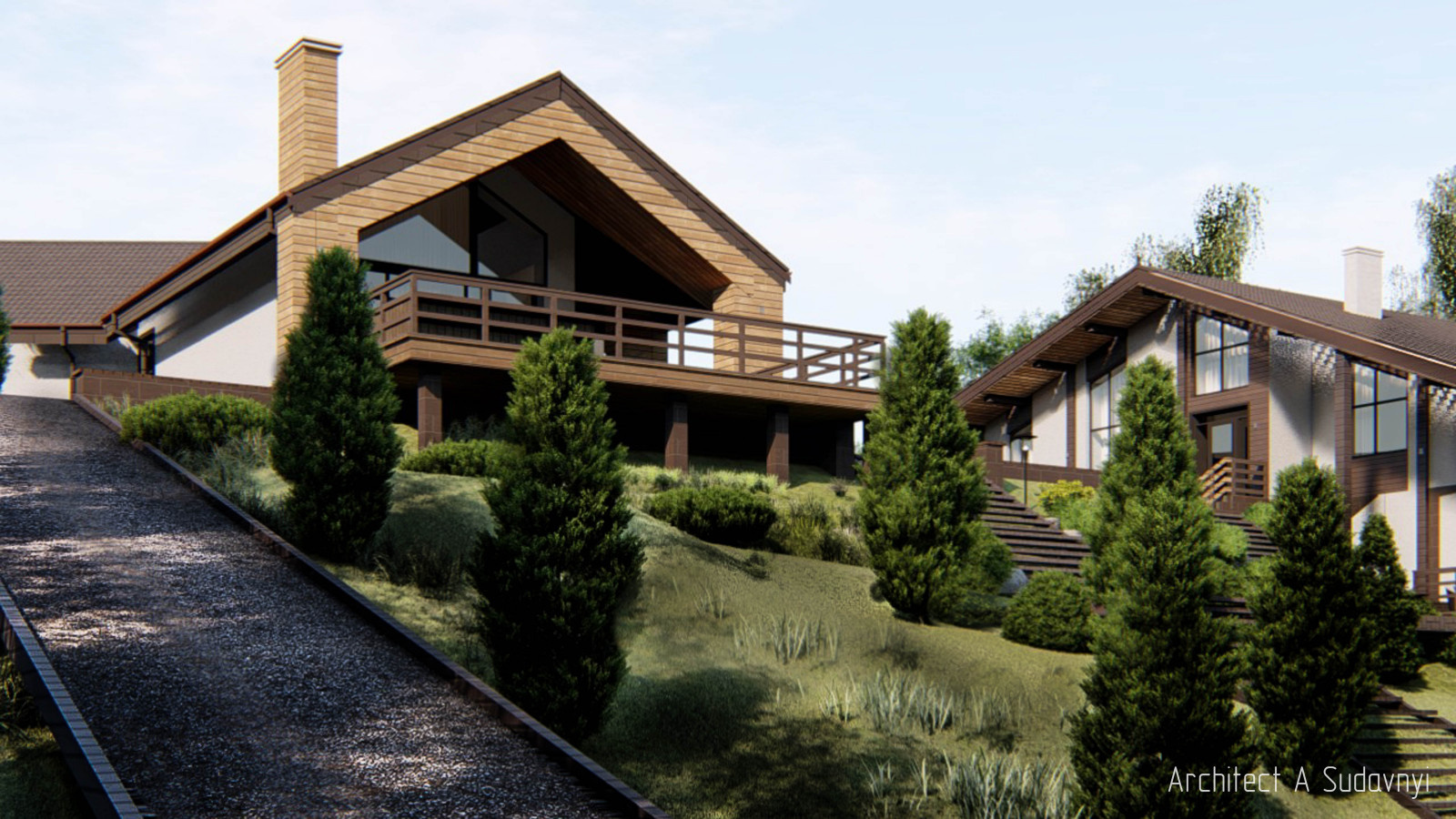 Архитектурные проекты коттеджей, ландшафтный дизайн