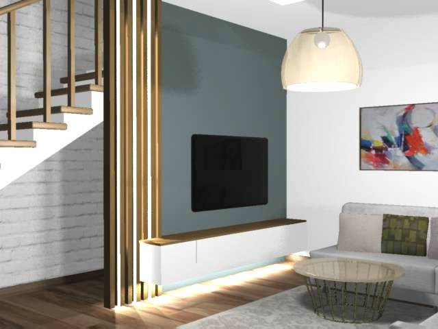 интерьер в белом цвете. частный дом.