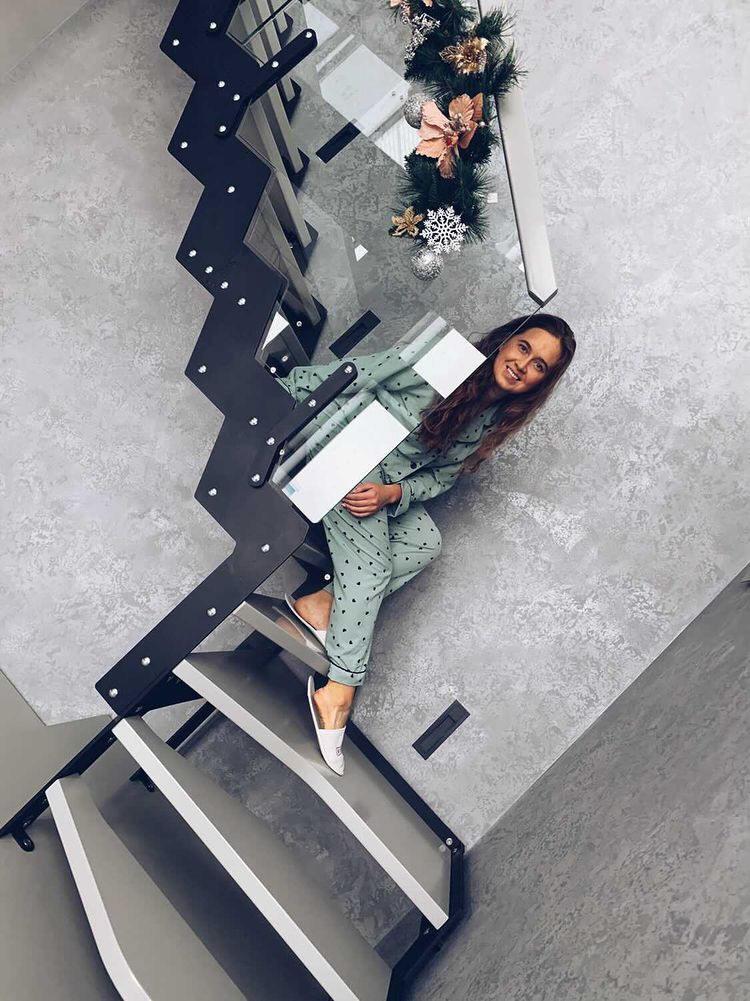 Обложка проекта: Лестница для двухуровневой квартиры. Модель LOFT