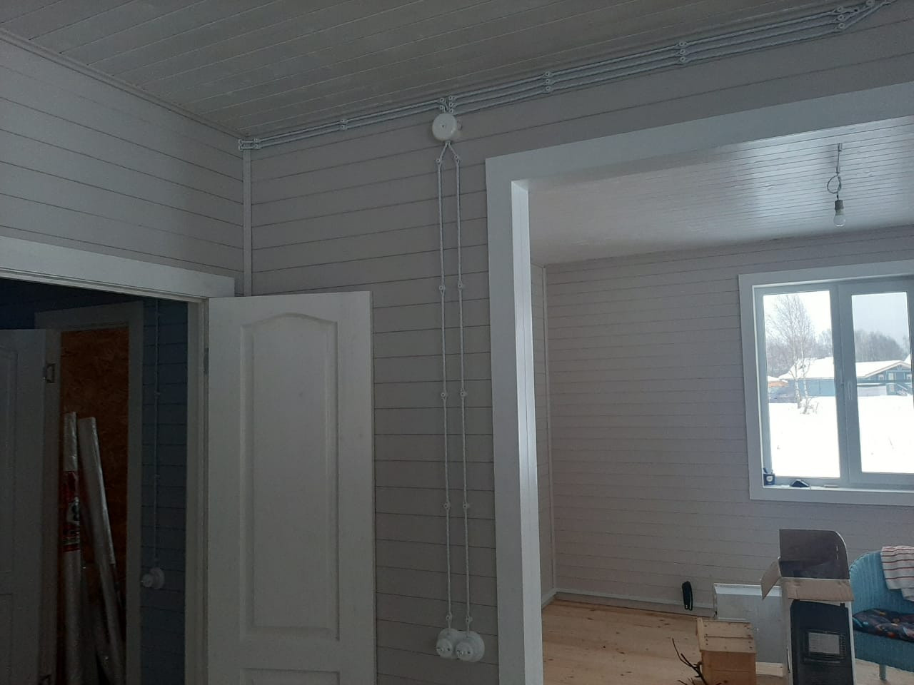 Монтаж электрики в ретро стиле