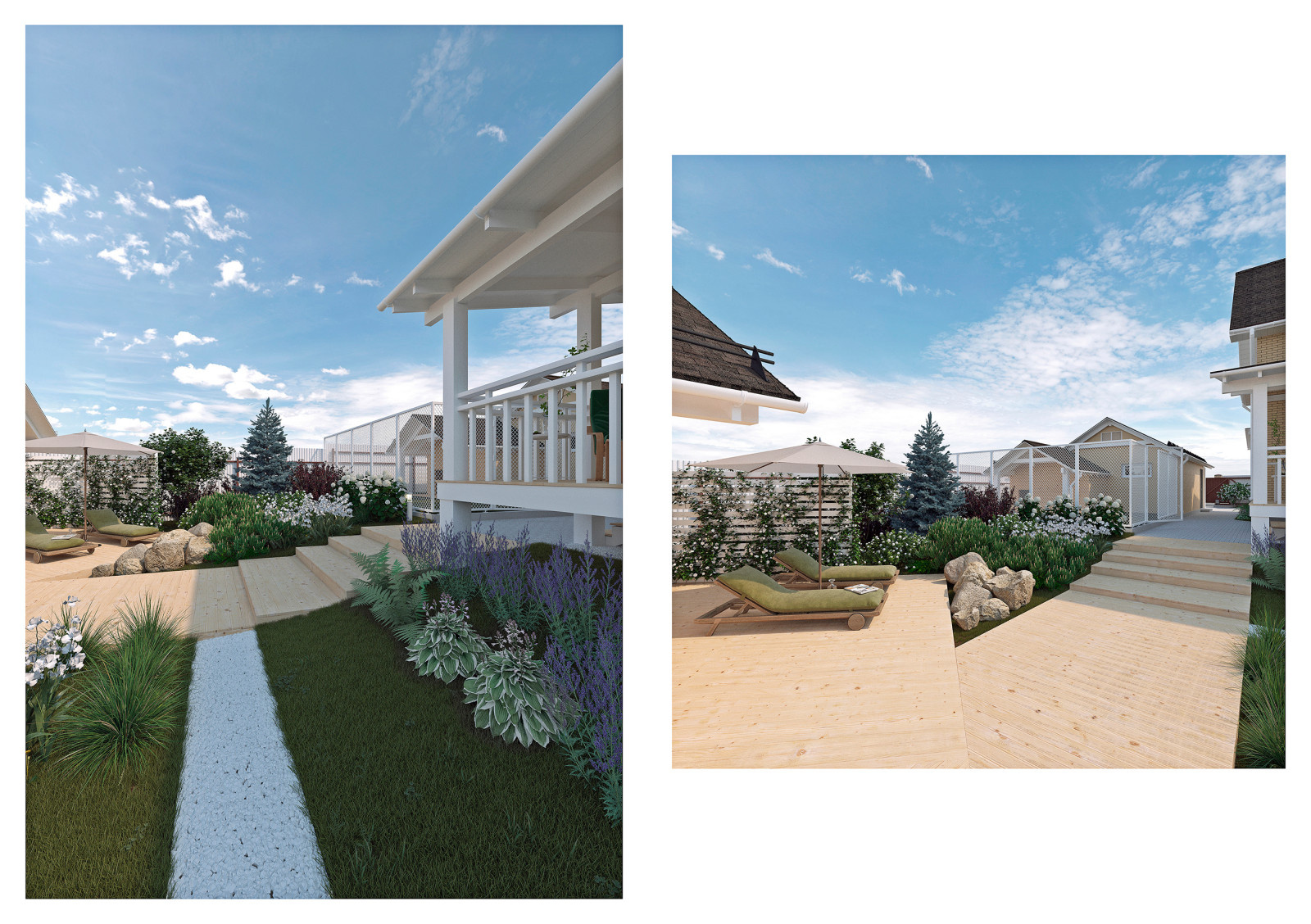 Ландшафтный дизайн участка частного жилого дома в мкрн. Солнечный, Красноярск