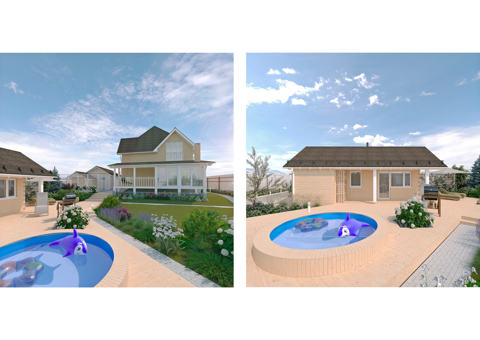 Ландшафтный дизайн участка частного жилого дома в мкрн. Солнечный, Красноярск