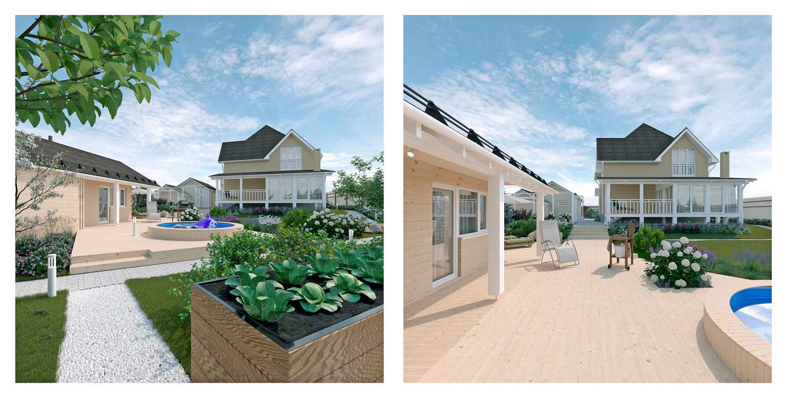 Ландшафтный дизайн участка частного жилого дома в мкрн. Солнечный, Красноярск