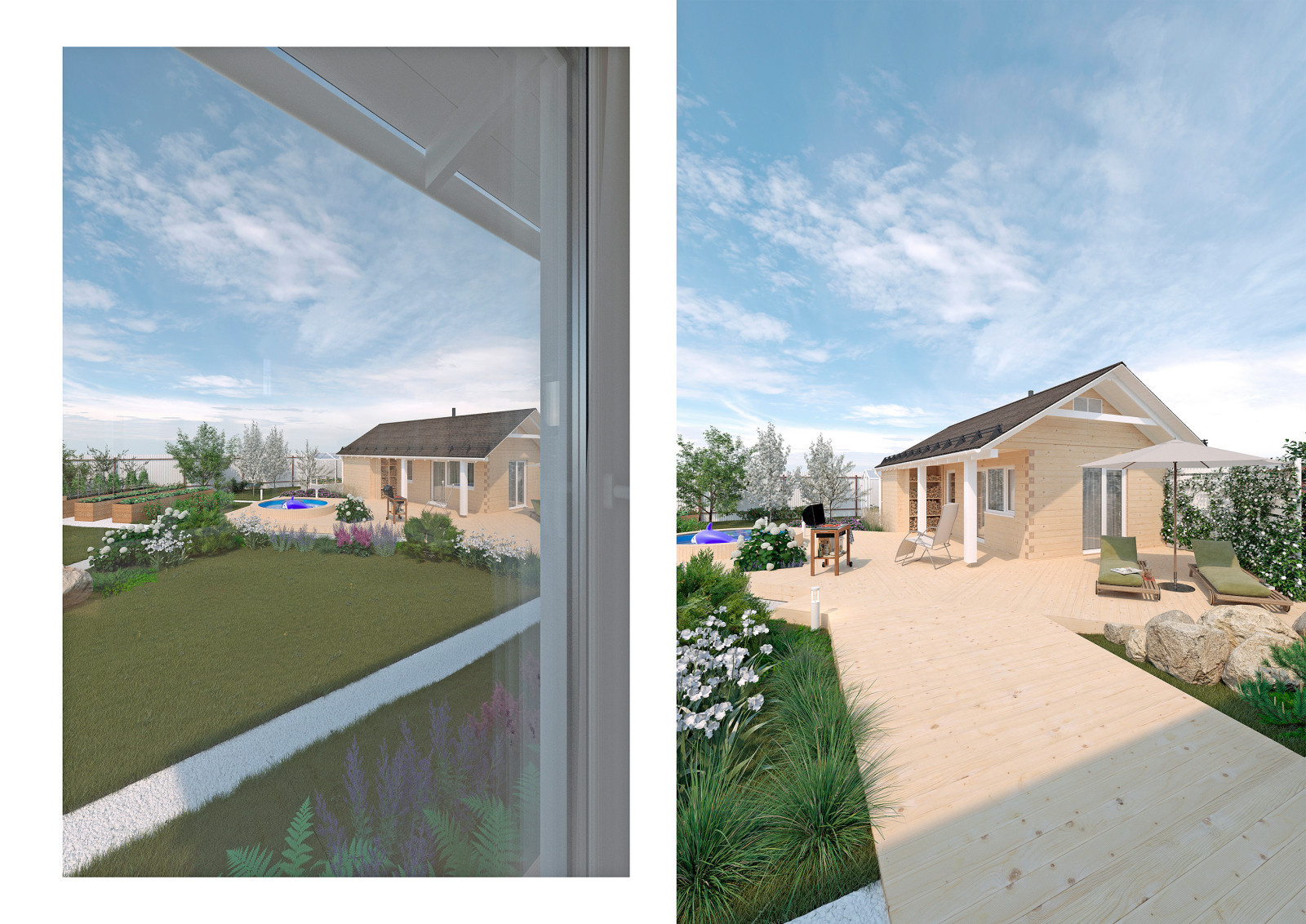 Ландшафтный дизайн участка частного жилого дома в мкрн. Солнечный, Красноярск