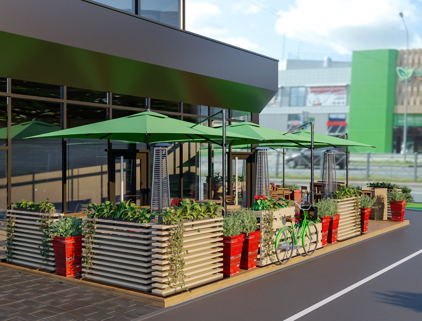 Летнее кафе с террасой Konigsbacker