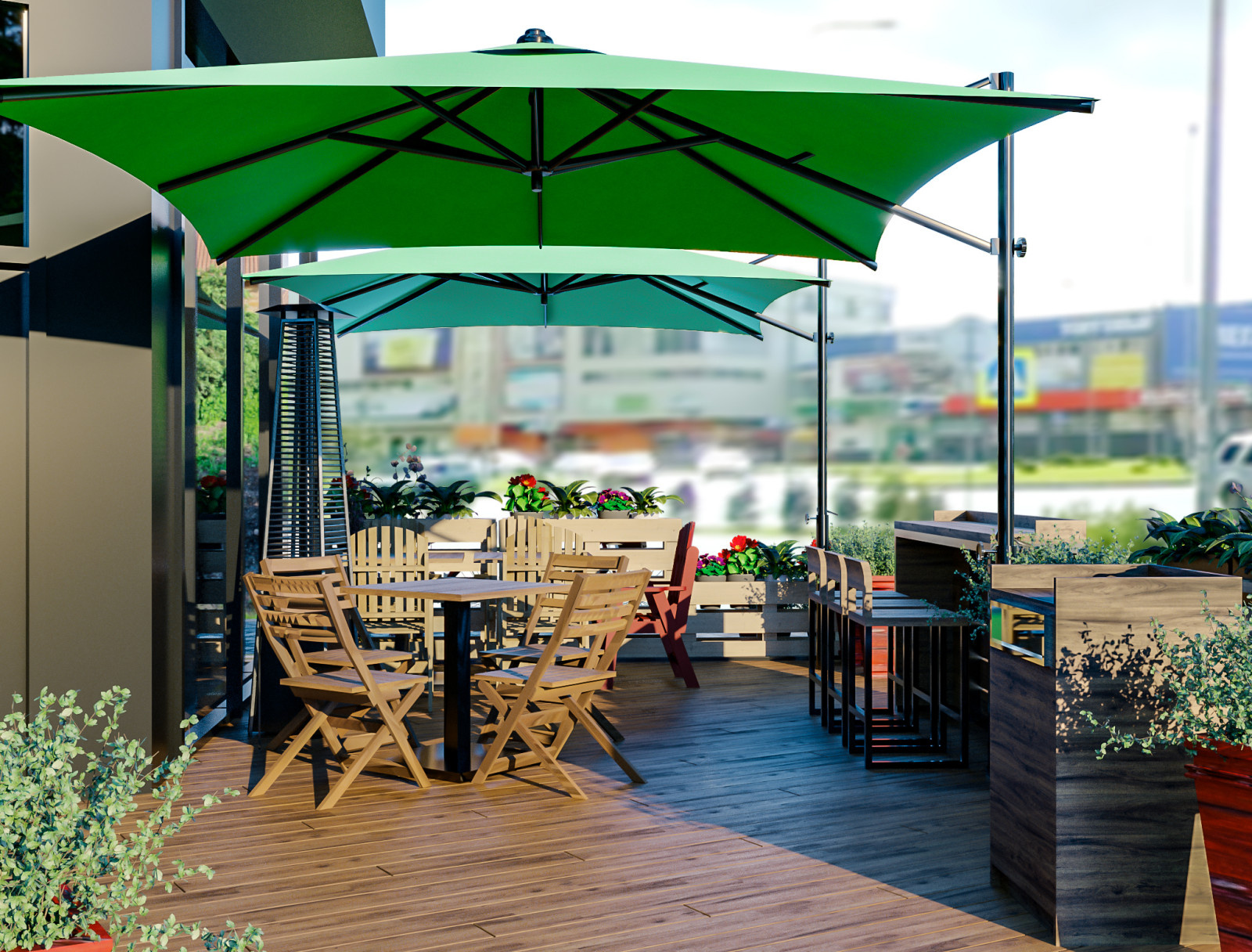 Летнее кафе с террасой Konigsbacker