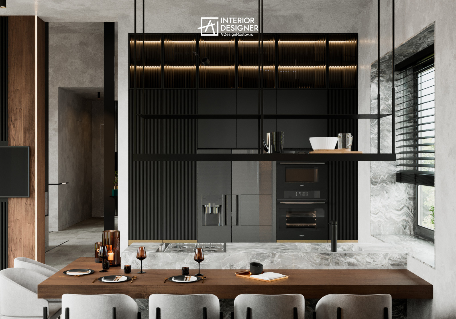 Кухня-гостиная 60 м², Ростов-на-Дону