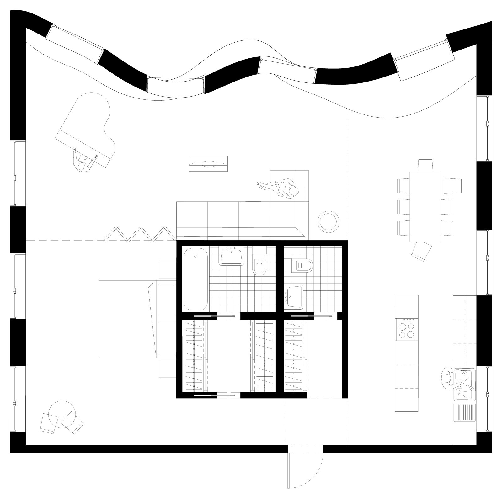 Studio apartment in Belyaevo
