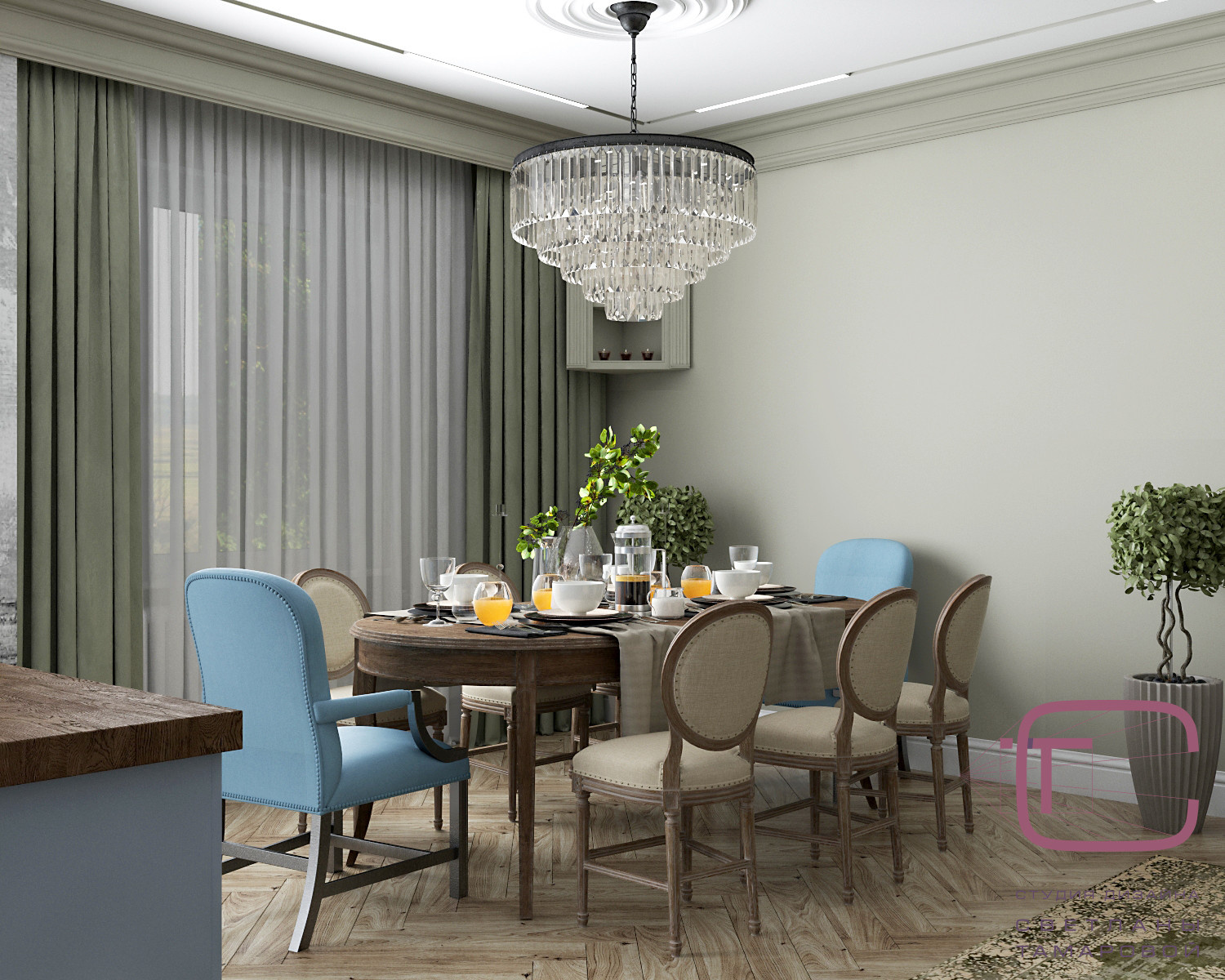 Дизайн-проект квартиры 210 кв.м в “ЖК Олимп”, ул. Мира 74Б г.Пенза