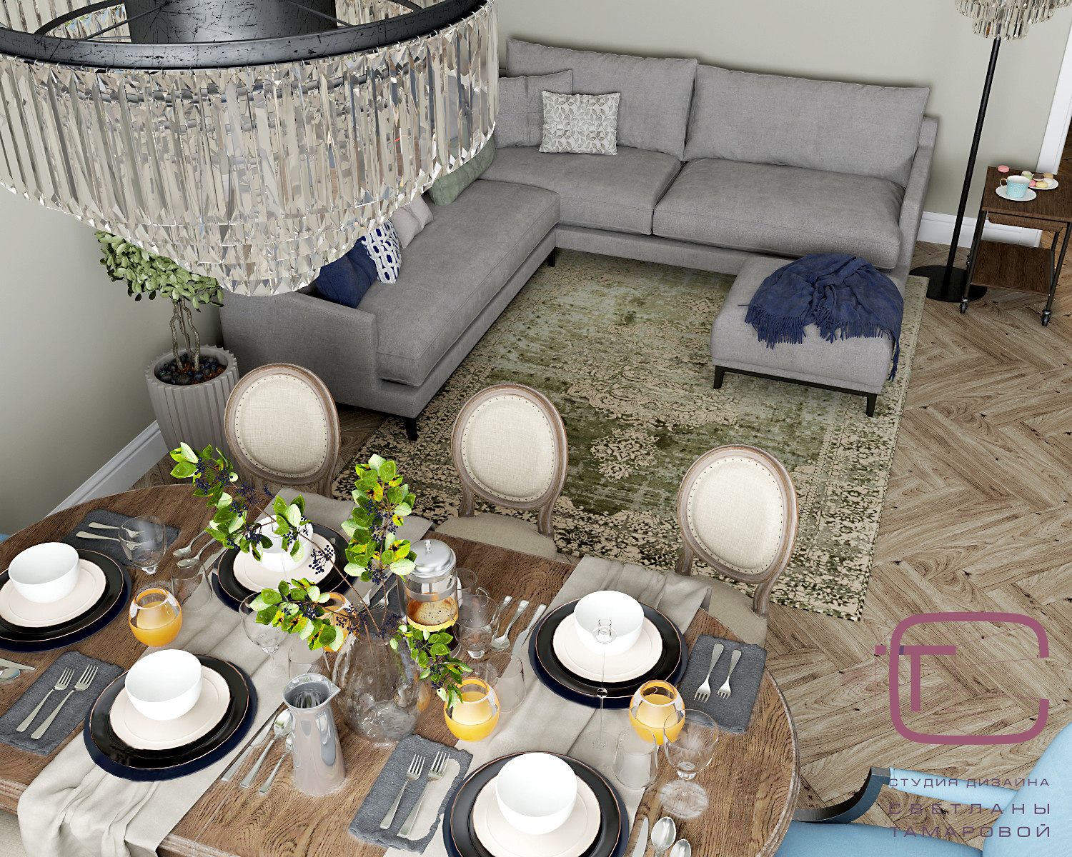 Дизайн-проект квартиры 210 кв.м в “ЖК Олимп”, ул. Мира 74Б г.Пенза